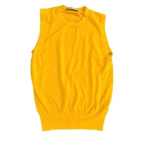 Zara Yellow Sweater Vest Size L